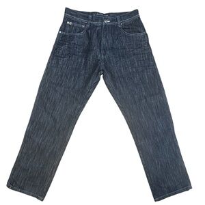 Vintage South Pole Jeans 4180 32 Black Y2K Streetwear Straight Leg High Rise